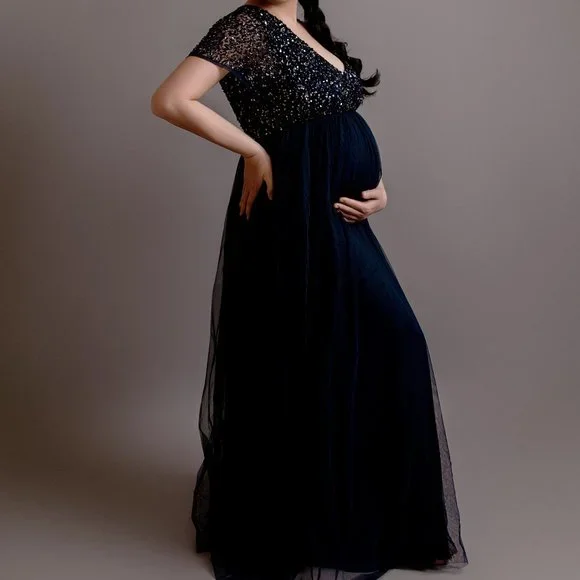 ASOS Maternity | Dresses | Maya Maternity Bridesmaid Short Sleeve Maxi  Tulle Dress | Poshmark